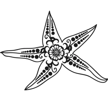 Nature wall sticker ornate starfish design - TenStickers