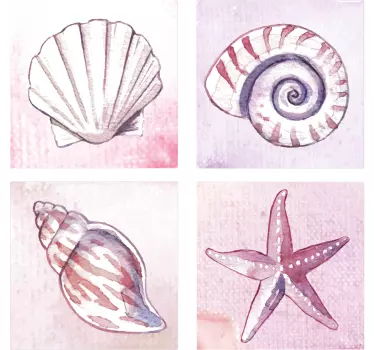 Sea Life bathroom tile sticker - TenStickers