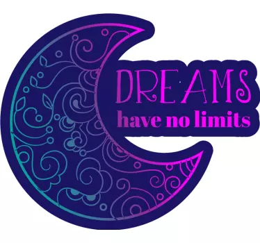 Quote wall sticker moon quote design - TenStickers
