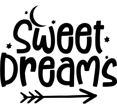 Sweet dreams quote quote wall sticker - TenStickers