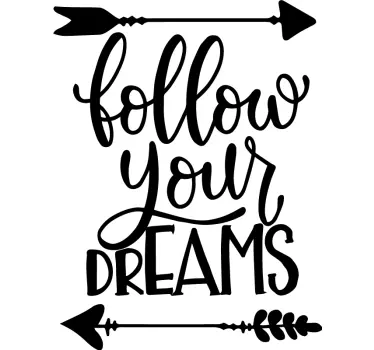 Text sticker inspirational arrow quote - TenStickers
