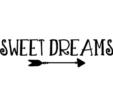 Text sticker dream phrase arrow - TenStickers