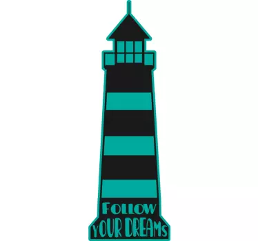 Lighthouse dream guidance quote wall sticker - TenStickers