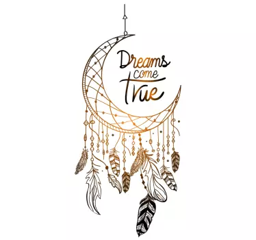 Quote wall sticker moon dream catcher - TenStickers