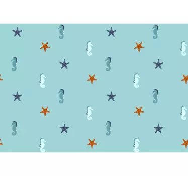 Wall sticker seahorse starfish design - TenStickers