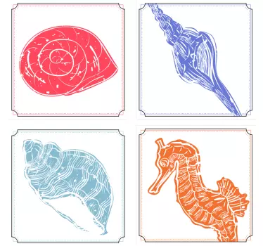 Nature wall sticker marine life designs - TenStickers