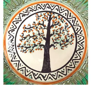 Tree Horezu kitchen tile sticker - TenStickers