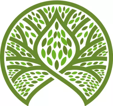 Nature wall sticker leafy nature emblem - TenStickers