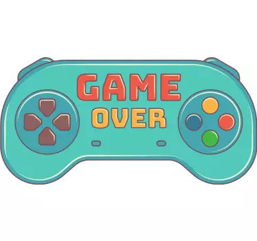 Gaming game over remote video game wall decal - TenStickers