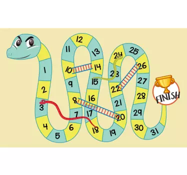 Board game sankes and ladders furniture sticker - TenStickers
