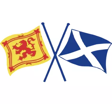 Scotland crossed flags vinyl  decal - TenStickers