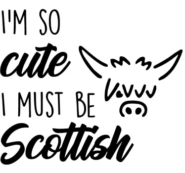 Cute Scottish text wall decal - TenStickers