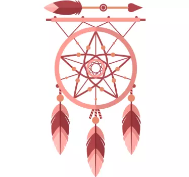 Nature wall sticker dreamcatcher with feathers - TenStickers