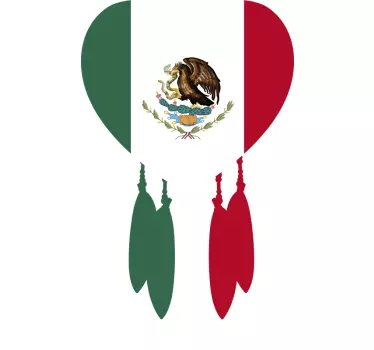 Heart shaped flag sticker - TenStickers