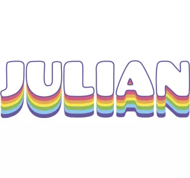 Text sticker vibrant name design - TenStickers