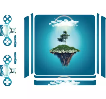 Nature wall sticker floating island tree - TenStickers