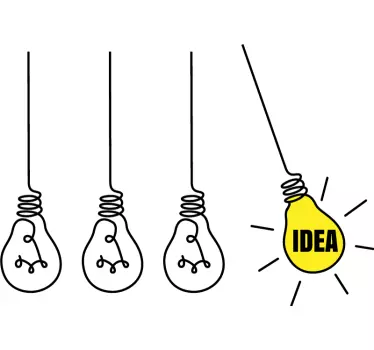 Text sticker unique bright idea - TenStickers
