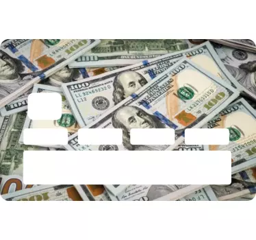 Bank number USA bills debit card skin - TenStickers