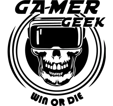 Video game sticker gamer skull design - TenStickers