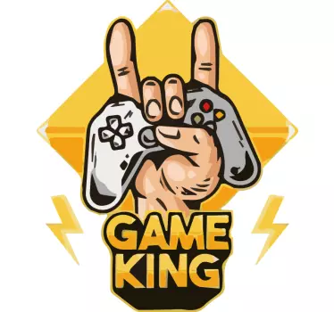 Hand game controller gaming wall sticker - TenStickers