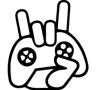 Video game sticker gaming controller gesture - TenStickers