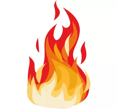 Visual effect fire flame car sticker - TenStickers