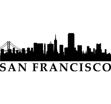 Location sticker san francisco skyline - TenStickers