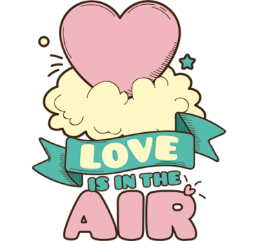 Love Is In The Air Wall Sticker - TenStickers