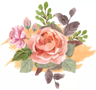 Flower wall sticker blush bloom arrangement - TenStickers