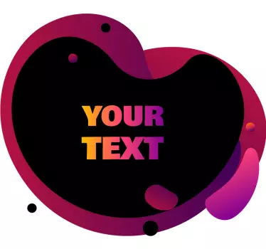 Custom sticker customizable bold text - TenStickers