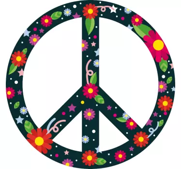 Nature wall sticker floral harmony emblem - TenStickers