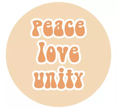 Peace love unity circle Car Decal - TenStickers