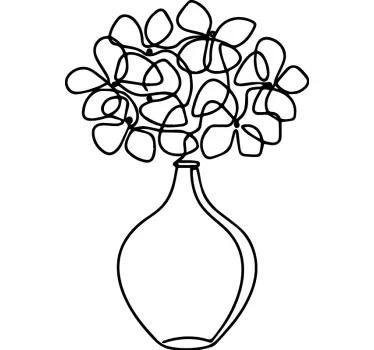 Wall sticker artistic floral composition - TenStickers