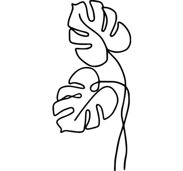 Plant sticker leaf outline design - TenStickers