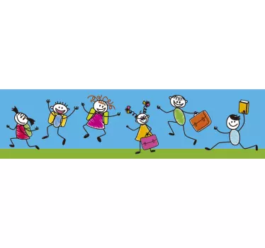 Children Having Fun Wall Sticker - TenStickers