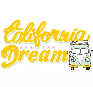 California Dream Wall Sticker - TenStickers