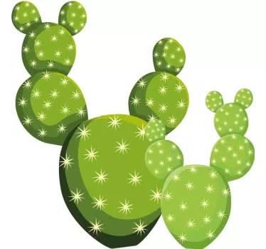 Wall sticker playful cactus design - TenStickers