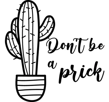 Nature wall sticker cactus inspirational quote - TenStickers
