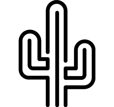 Nature wall sticker stylized cactus design - TenStickers