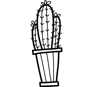 Plant sticker cactus in a pot - TenStickers