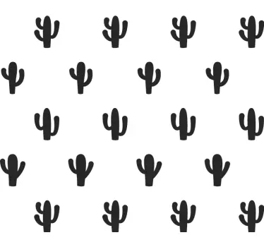Nature wall sticker cactus pattern design - TenStickers