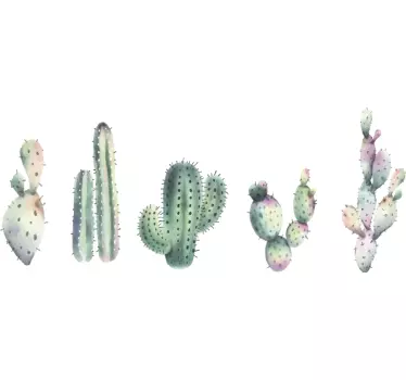 Plant sticker cactus collection display - TenStickers