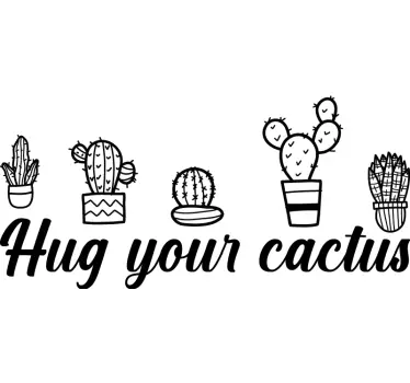 Nature wall sticker cactus potted collection - TenStickers