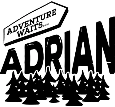 Quote wall sticker adventure awaits design - TenStickers