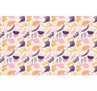 Nature wall sticker vibrant floral inspiration - TenStickers