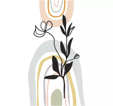 Nature wall sticker with elegant botanical designs - TenStickers