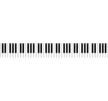 Piano keyboard design music sticker - TenStickers