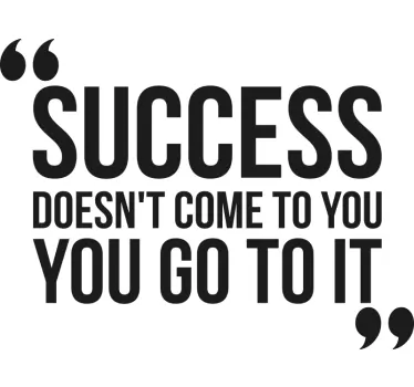 Inspirational success quote quote wall sticker - TenStickers
