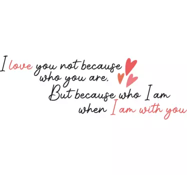 Quote wall sticker love expression quote - TenStickers