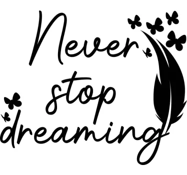Quote wall sticker inspirational quote art - TenStickers